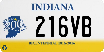 IN license plate 216VB