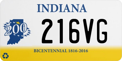 IN license plate 216VG
