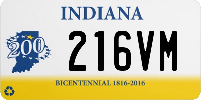 IN license plate 216VM