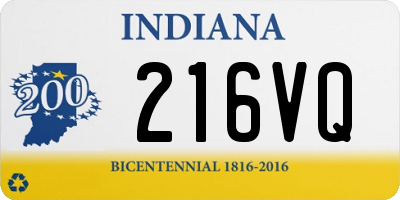 IN license plate 216VQ