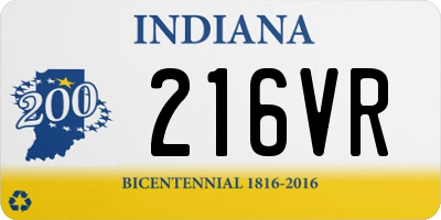 IN license plate 216VR