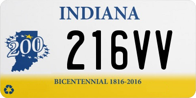 IN license plate 216VV