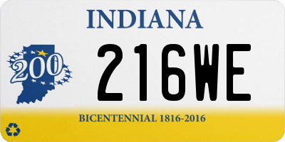 IN license plate 216WE