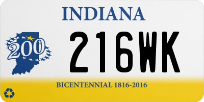 IN license plate 216WK