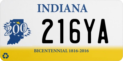 IN license plate 216YA