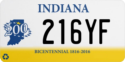 IN license plate 216YF