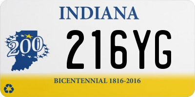 IN license plate 216YG