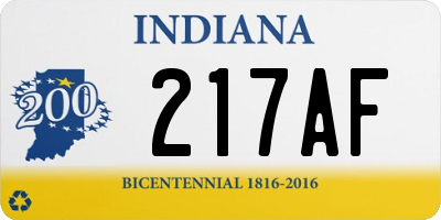 IN license plate 217AF