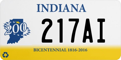 IN license plate 217AI