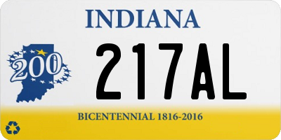 IN license plate 217AL