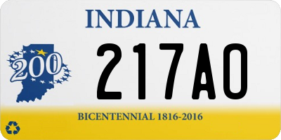 IN license plate 217AO