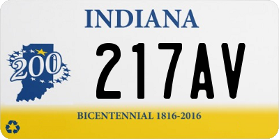 IN license plate 217AV