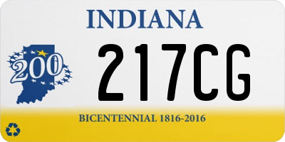 IN license plate 217CG