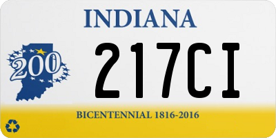 IN license plate 217CI