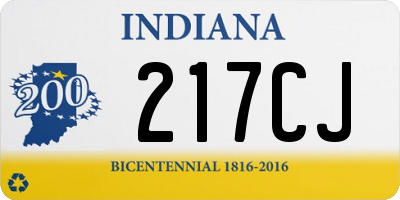 IN license plate 217CJ