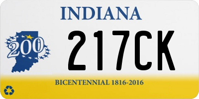 IN license plate 217CK