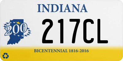 IN license plate 217CL