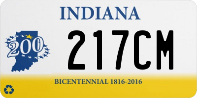 IN license plate 217CM