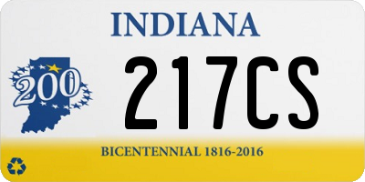 IN license plate 217CS