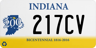 IN license plate 217CV