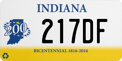 IN license plate 217DF