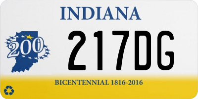 IN license plate 217DG