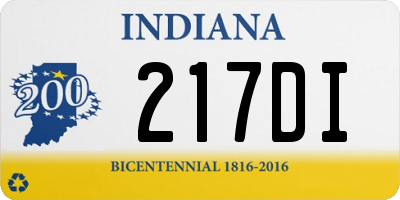 IN license plate 217DI