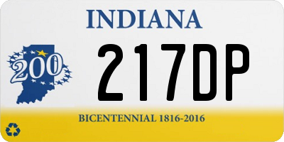 IN license plate 217DP