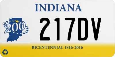 IN license plate 217DV