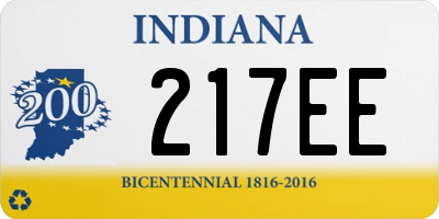 IN license plate 217EE