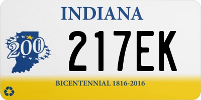 IN license plate 217EK