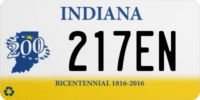 IN license plate 217EN