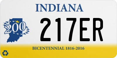 IN license plate 217ER