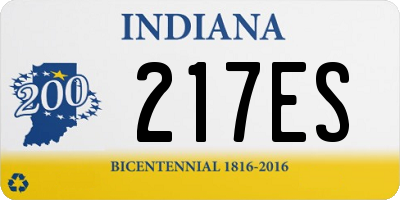 IN license plate 217ES