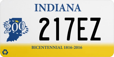 IN license plate 217EZ