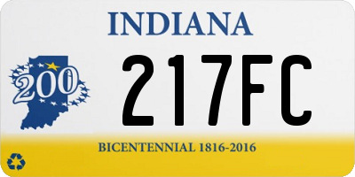 IN license plate 217FC