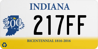 IN license plate 217FF