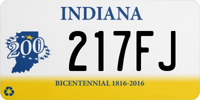 IN license plate 217FJ