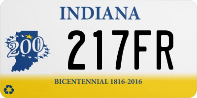 IN license plate 217FR