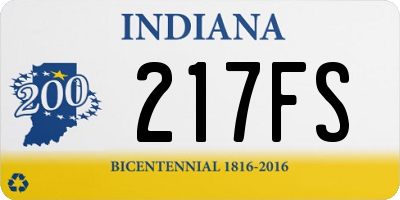 IN license plate 217FS