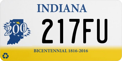 IN license plate 217FU