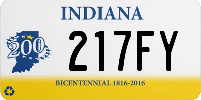 IN license plate 217FY