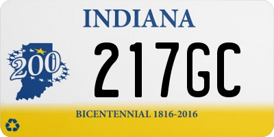 IN license plate 217GC