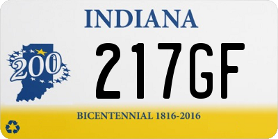 IN license plate 217GF