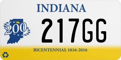 IN license plate 217GG