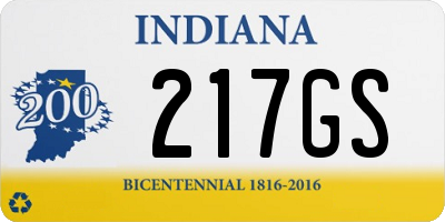 IN license plate 217GS