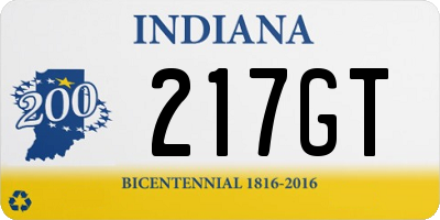 IN license plate 217GT