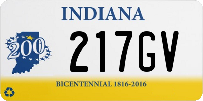 IN license plate 217GV