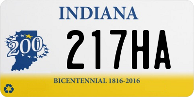 IN license plate 217HA