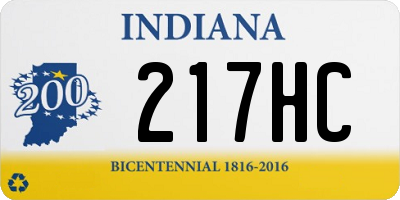 IN license plate 217HC